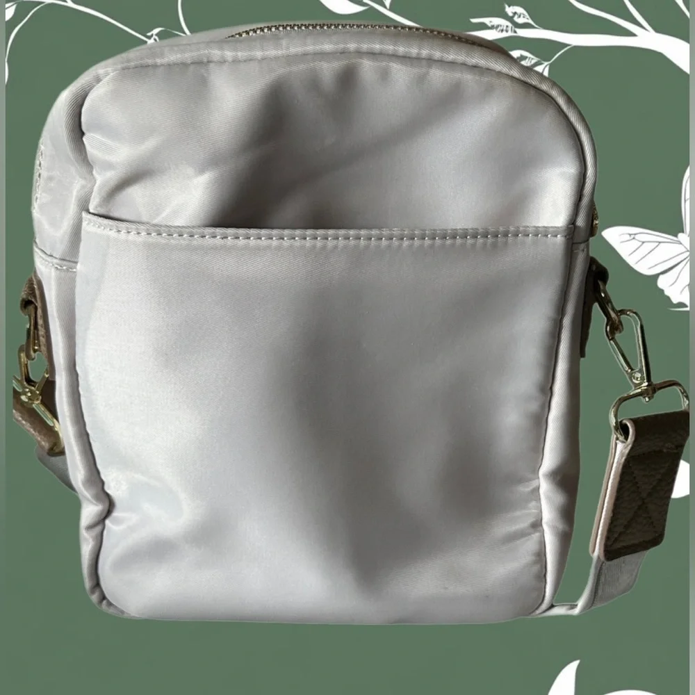 LAUNDRY by Shelli Segal Taupe Nylon Crossbody Bag